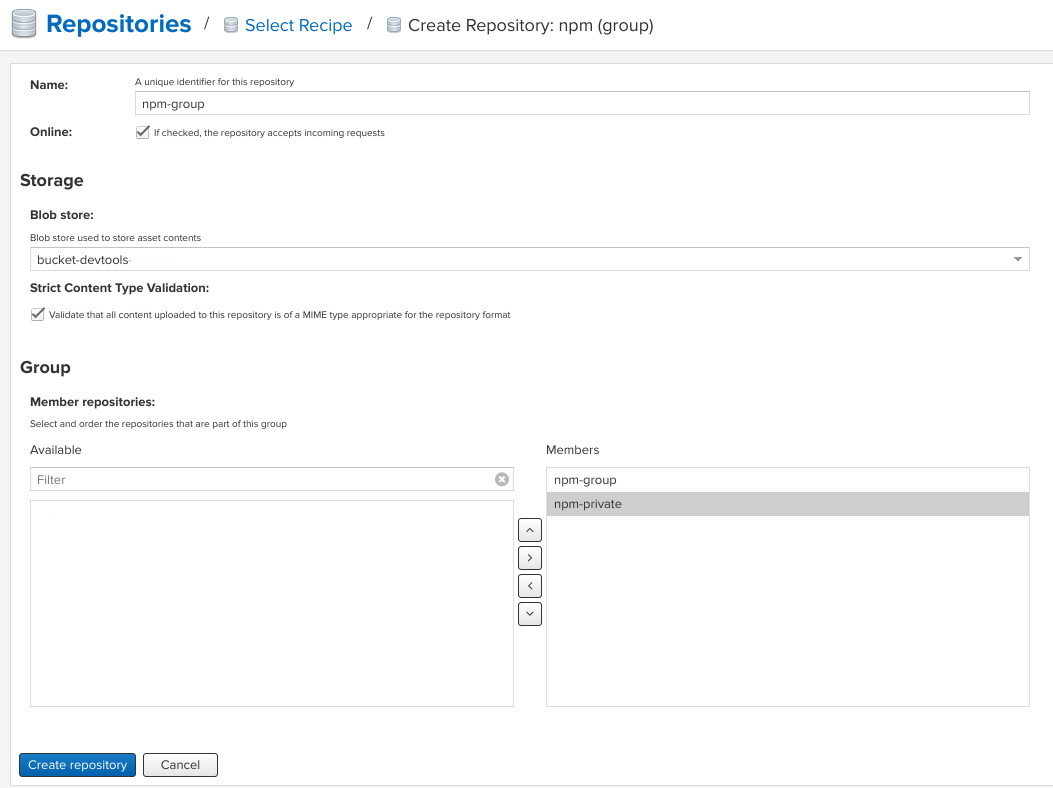 Nexus-Admin-Repo-NPM-Group
