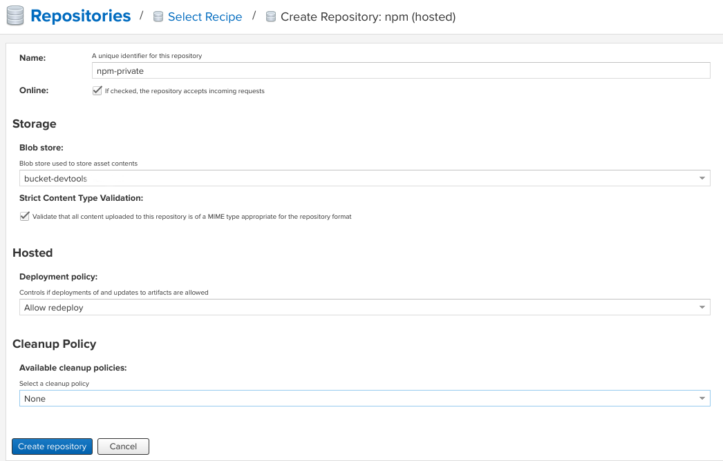 Nexus-Admin-Repo-NPM-Private