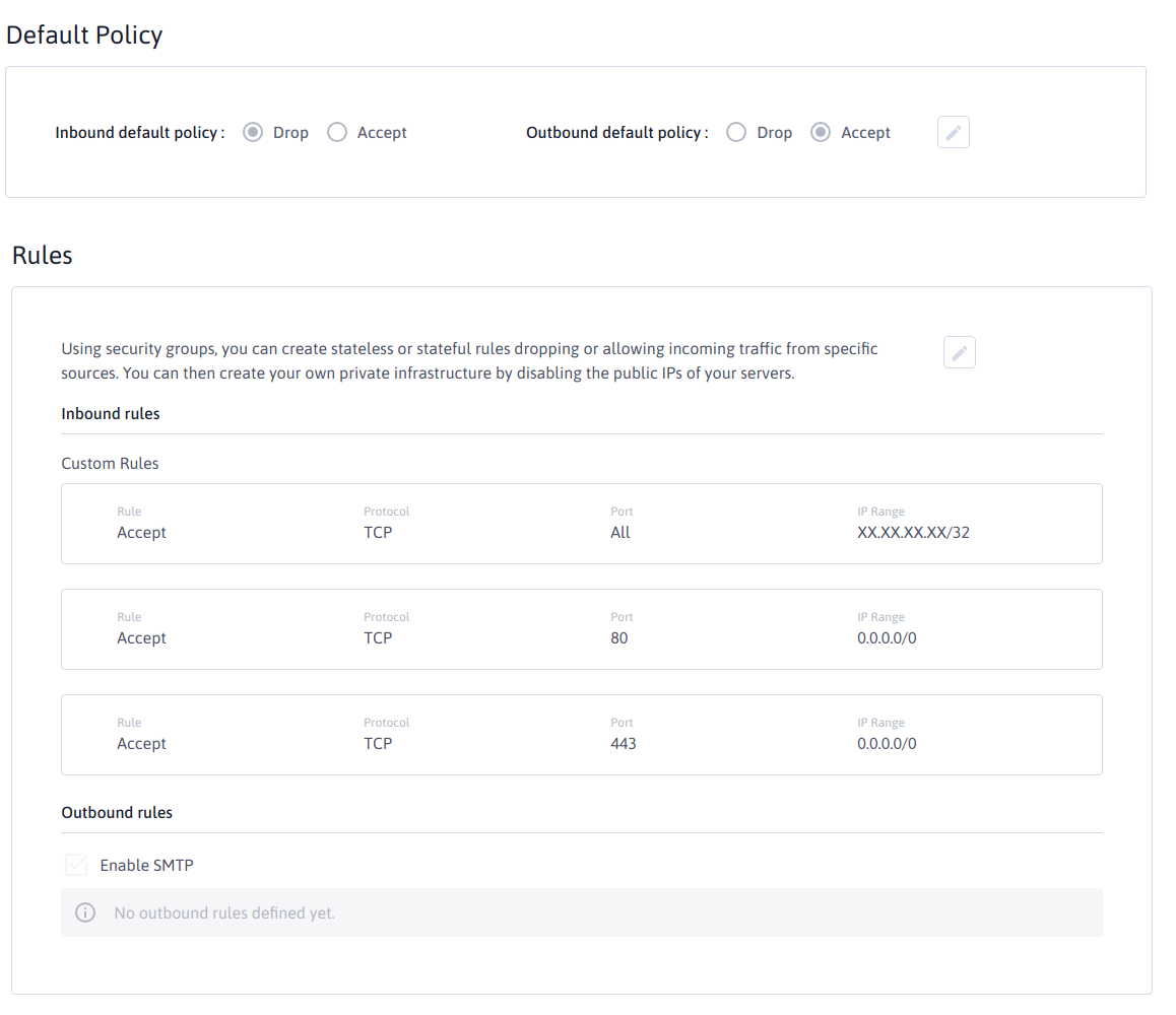 Security Group Scaleway
